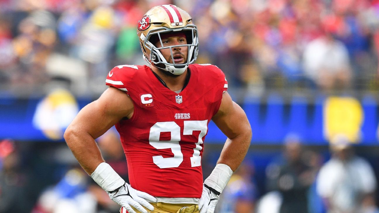 Source: NFL fines 49ers star Bosa for ‘MAGA’ hat