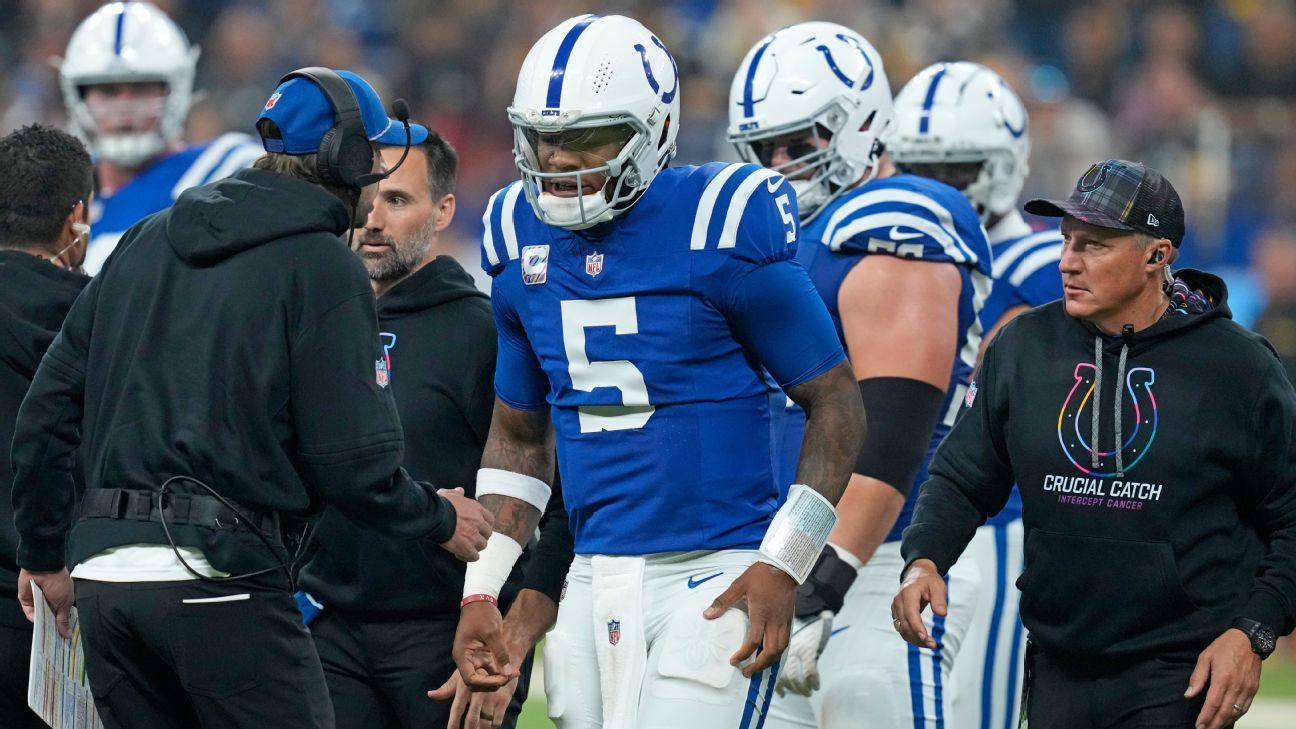 Colts QB Anthony Richardson left the game with a hip injury