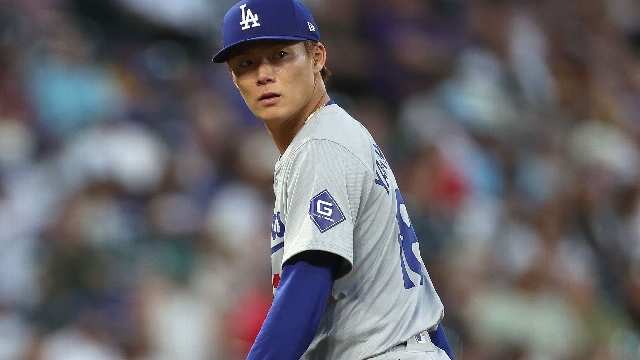 The Dodgers are fielding their first starters against the Padres