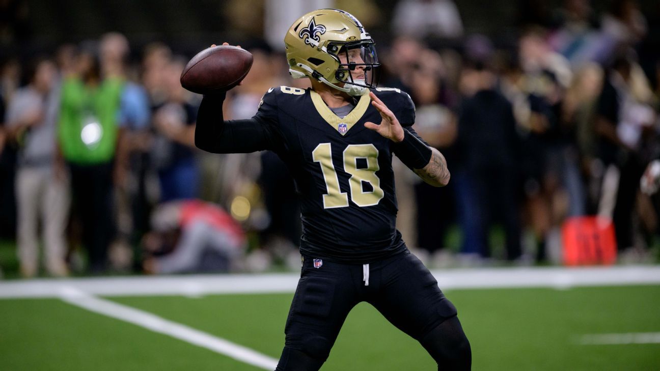 Saints QB Spencer Rattler throws TD, 2 INTs in uneven debut