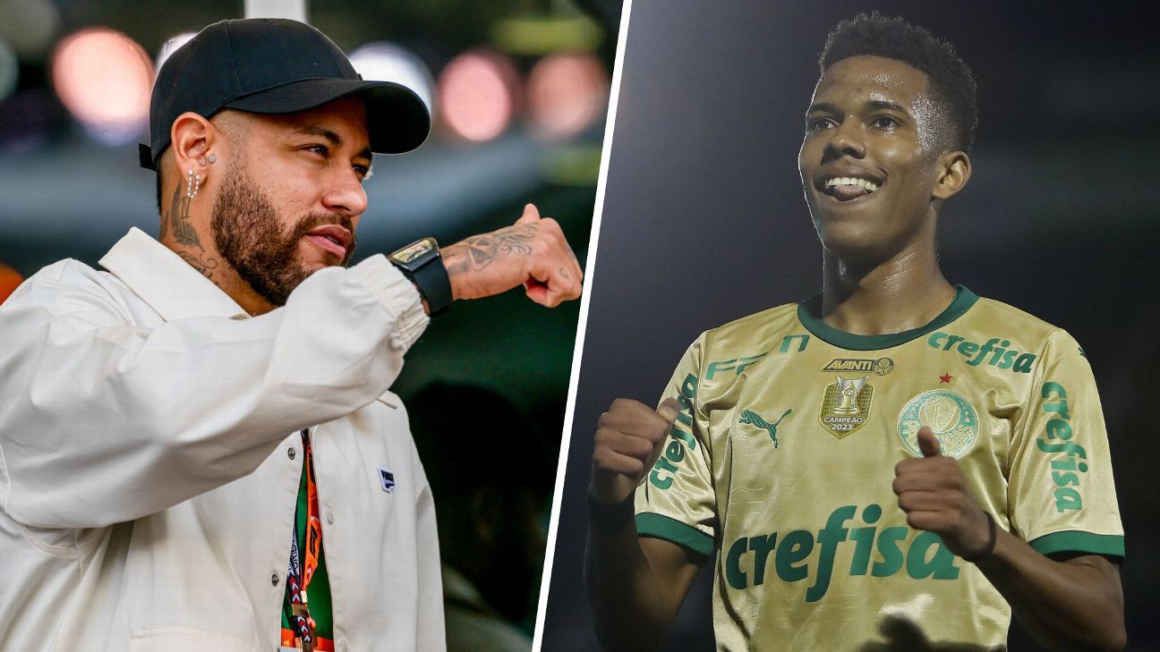 Neymar elogia Estêvão do Palmeiras por quebrar recorde e encantar torcedores.