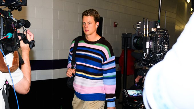 Joe Burrow’s multi-colored sweater ahead of ‘TNF’ leads NFL Week 10 fashion