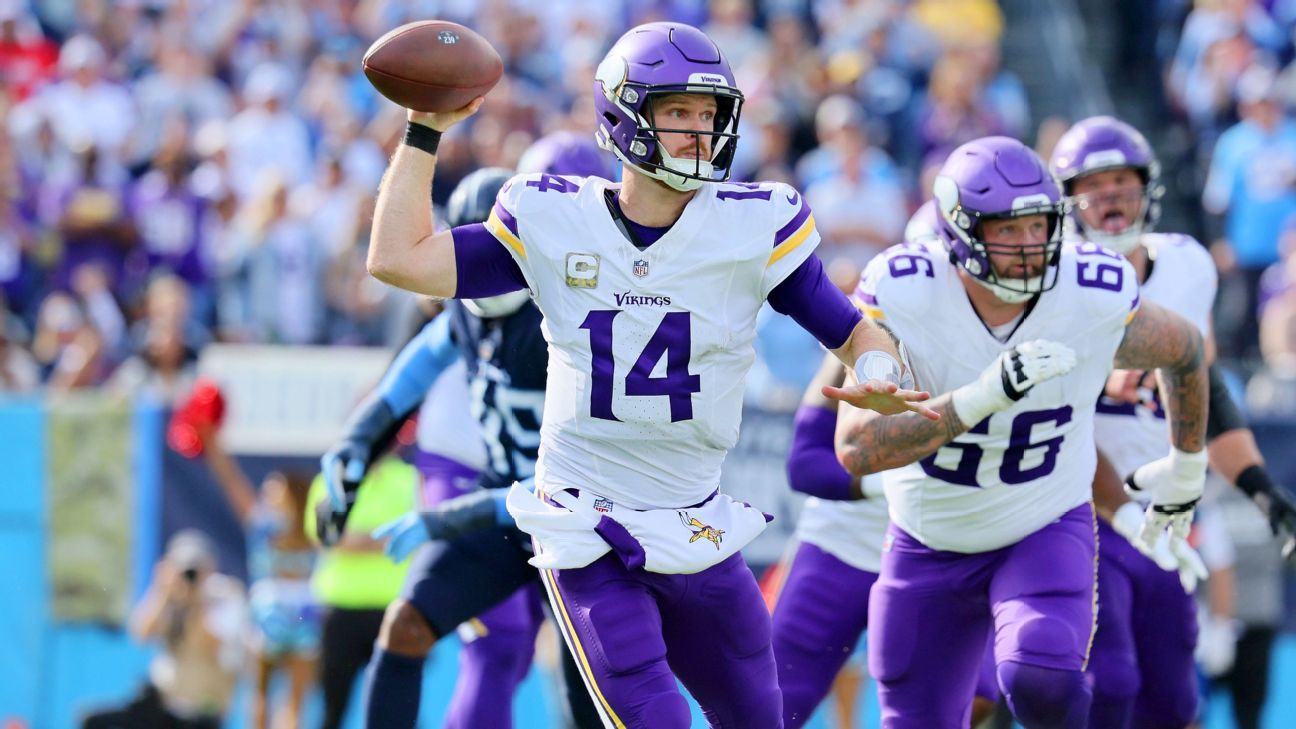 Sam Darnold bounces back to lead Vikings to win over Titans - ESPN