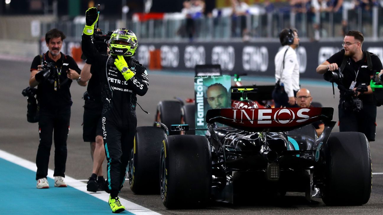 El emotivo momento de Lewis Hamilton en su despedida de Mercedes - ESPN