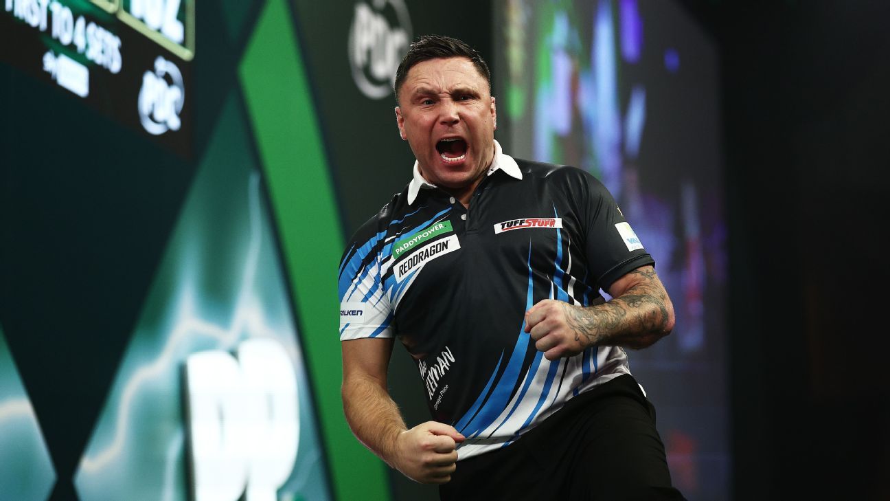 World Darts Championship 2025 Gerwyn Price downs Joe Cullen ESPN