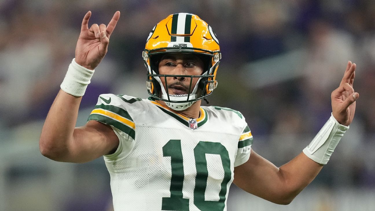 Jordan Love, QB de Packers, fuera de reporte de lesiones vs Eagles ESPN