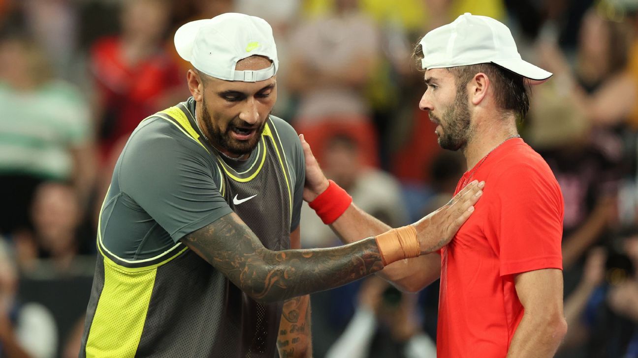 Australian Open: Jacob Fearnley shocks Nick Kyrgios on return