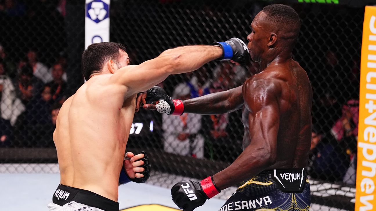 Com nocaute brutal, Imavov atropela Adesanya na luta principal do UFC Arábia Saudita