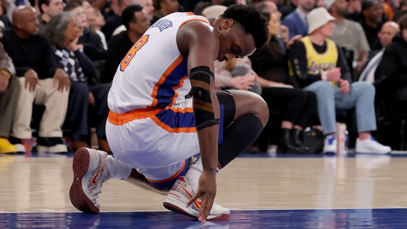 Knicks' Anunoby to miss game with sprained foot