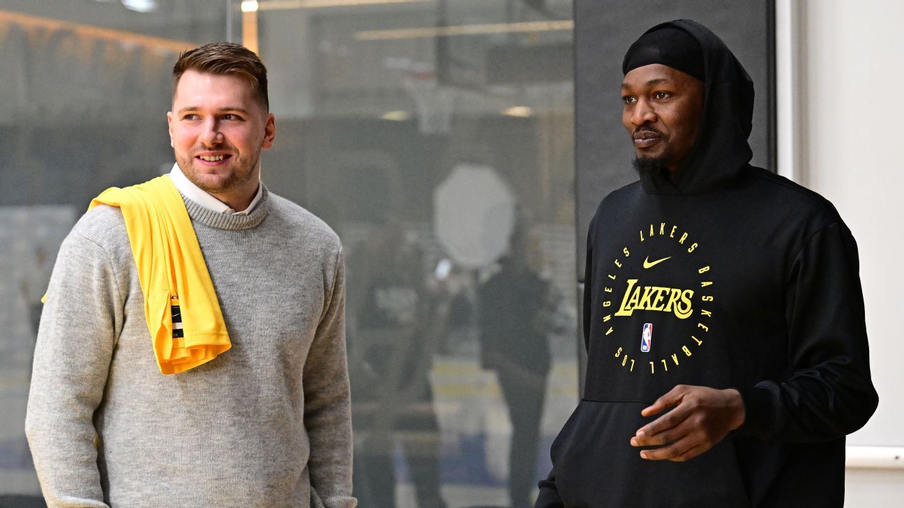 ‘Was saving 77 for you’: Lakers’ Dorian Finney-Smith jokes about jersey number with Doncic