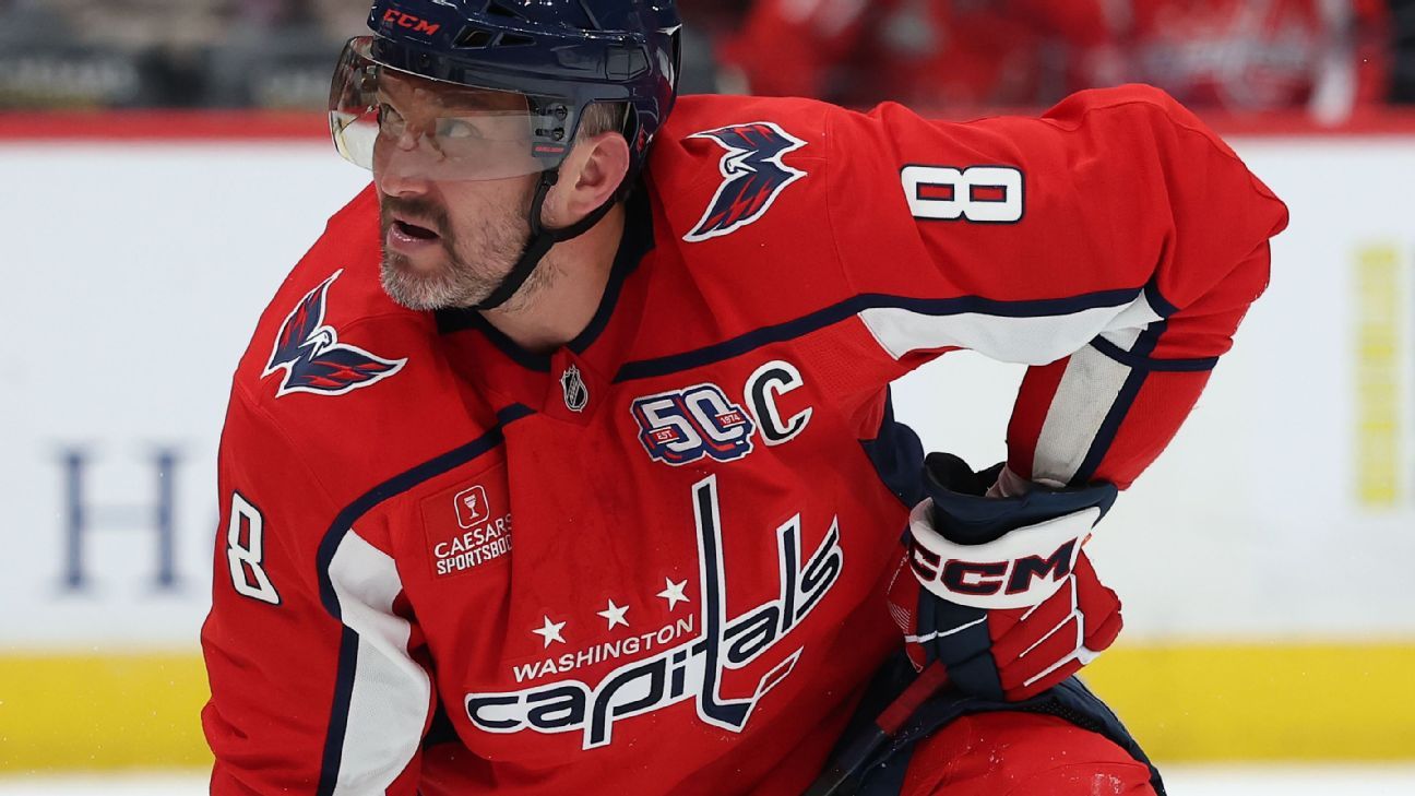 Ovechkin Hits 30-Goal Milestone in Capitals’ 3-1 Loss