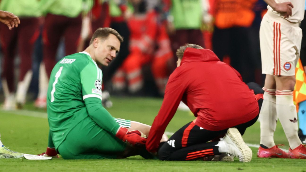 Neuer's celebration injury mars Bayern UCL win