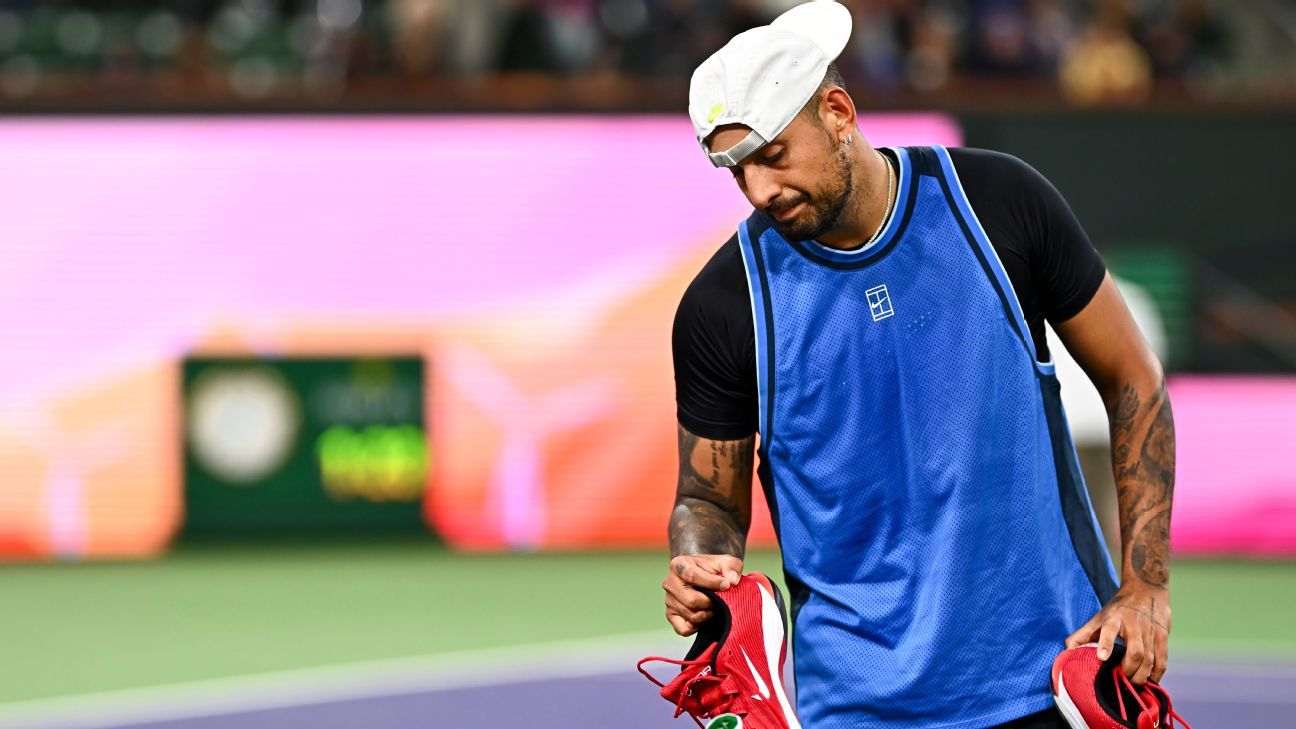 Kyrgios retires with injury, admits future unclear