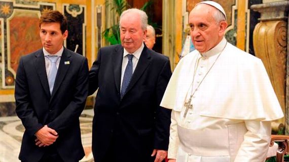 Lionel Messi,Julio Grondona and Francisco
