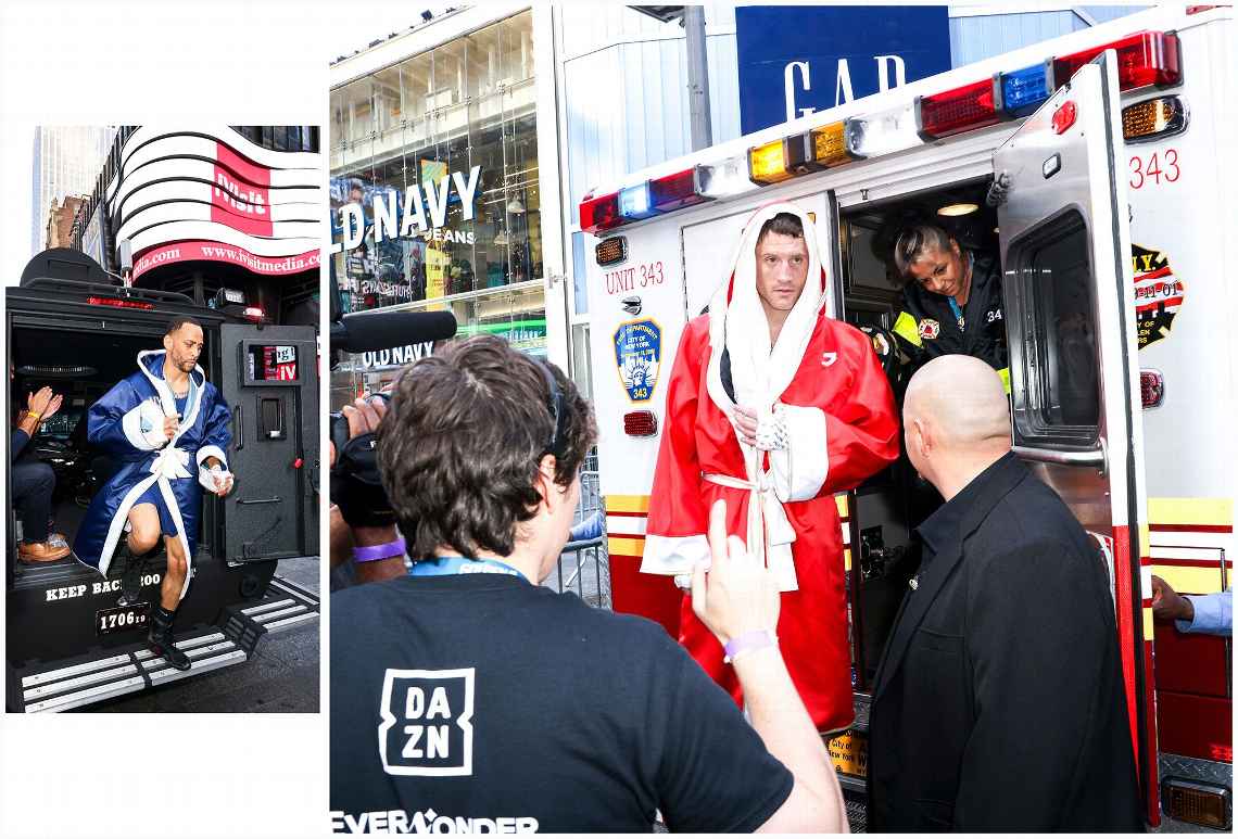 FDNY vs NYPD boxers entering ring