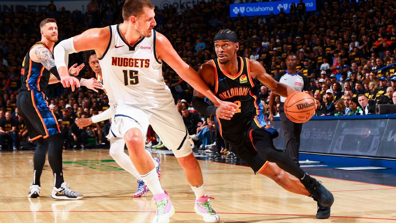 Do início ao fim! Thunder atropela os Nuggets e empata a série no Oeste