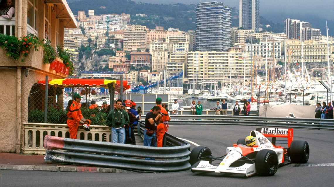 Ayrton Senna at Monaco in 1991