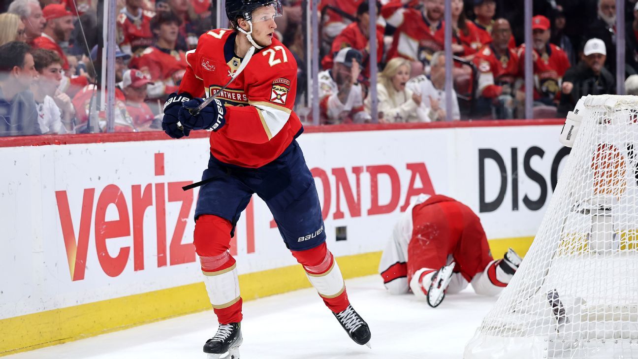 Panthers’ Luostarinen ejected after check in 1st