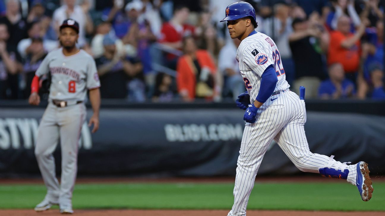 Soto stares down Gore after HR, helps Mets rally