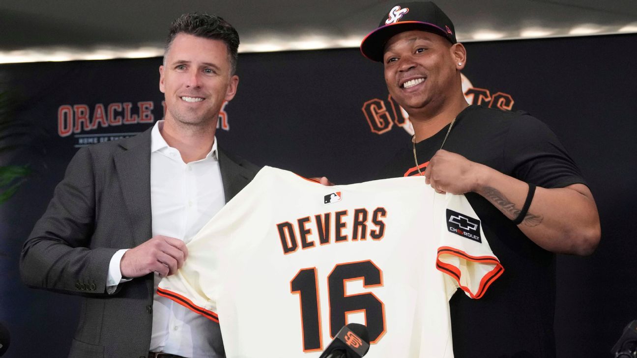 Rafael Devers fue presentado formalmente por los Giants el martes, dos días después de su sorpresivo traspaso de los Red Sox. Y lo que pasó en Boston, Devers ha dejado de discutir cualquier problema que tuvo con la organización y está ansioso por seguir adelante.