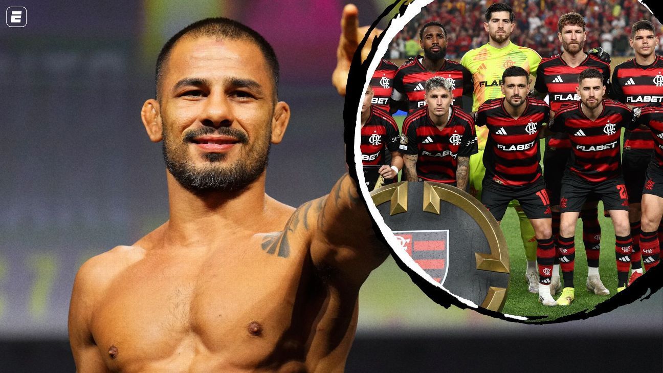 Lutador e torcedor do Flamengo, Alexandre Pantoja recebe apoio da torcida do Flamengo antes de disputa do cinturão no UFC