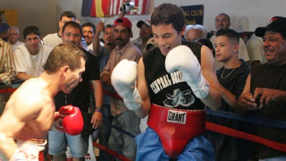 Julio Cesar Chavez Sr. sparring with his son