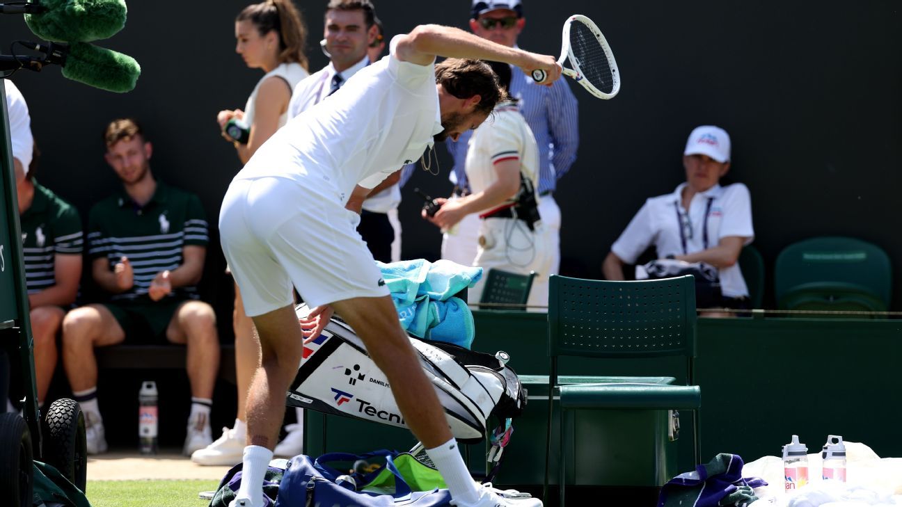 Fiery Medvedev again makes early exit at Slam