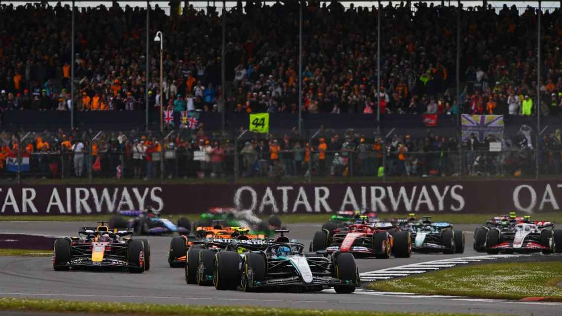 F1 cars at Silverstone