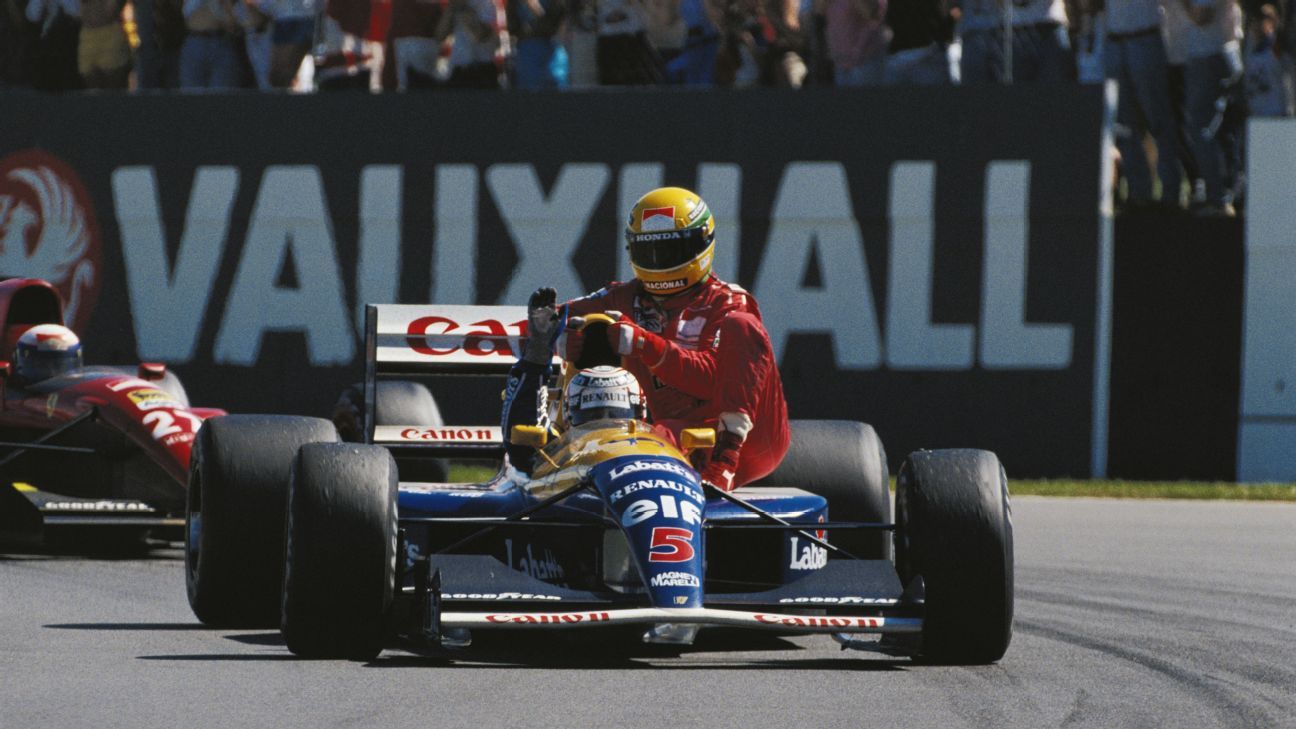 Mansell y Senna en Silverstone
