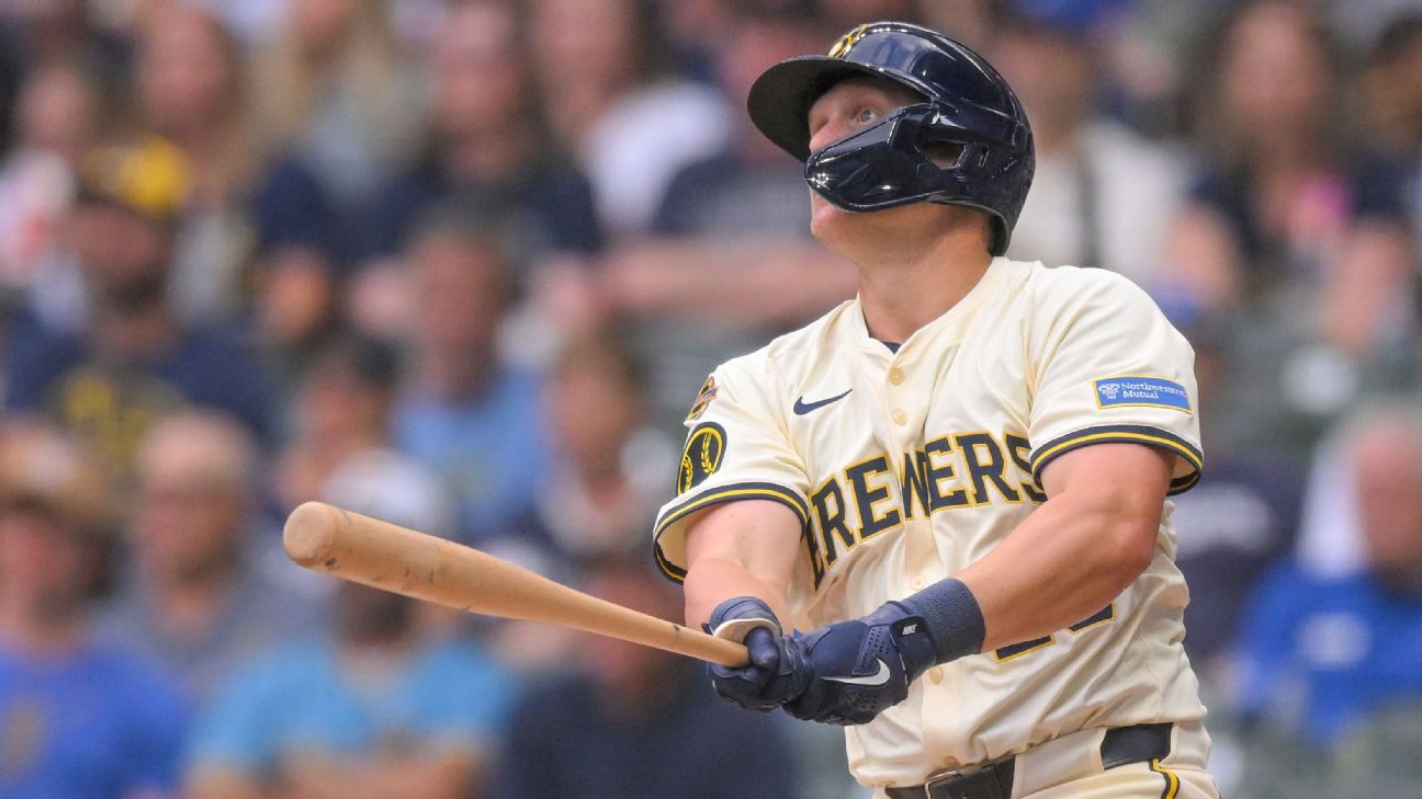 Vaughn homers in first Brewers AB: 'It's special'