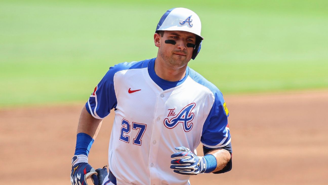 Braves place 3B Austin Riley on injured list with abdominal strain