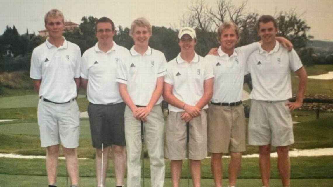 Рори Макилрой с ирландской командой на командном чемпионате Европы среди молодежи 2006 года.