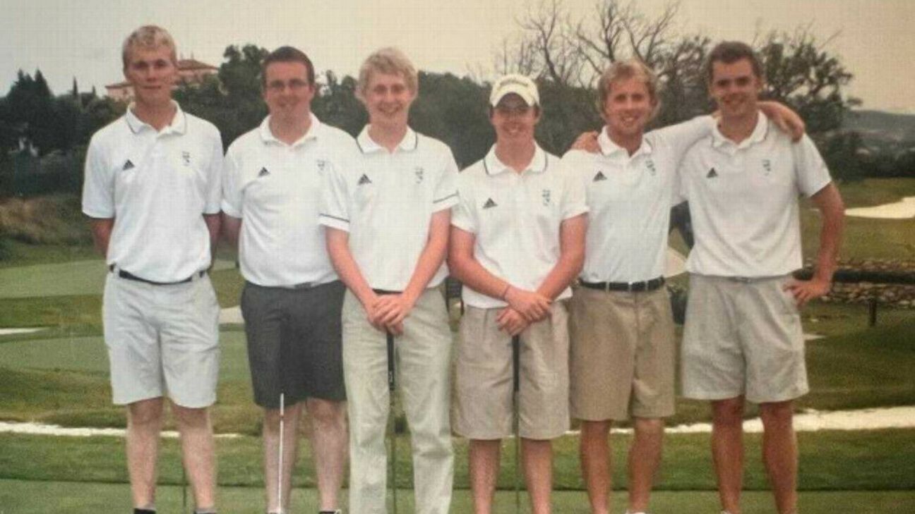 McIlroy with the Irish team at the 2006 European Youths' Team Championship.