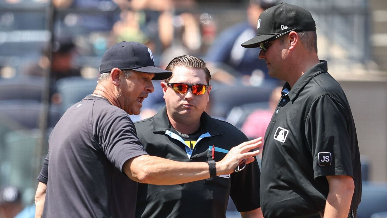 Yankees' Boone ejected for 5th time this season
