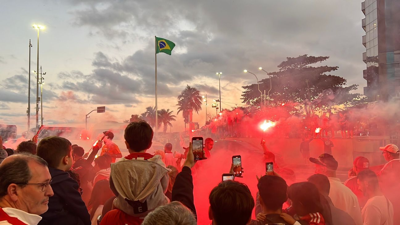 inter recebido com festa antes de encarar flamengo pela libertadores