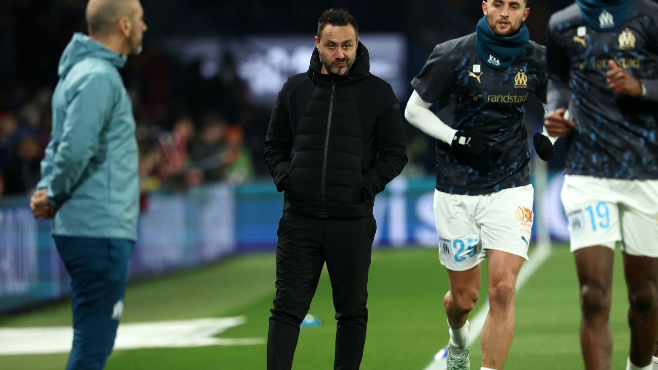 De Zerbi compares Rabiot-Rowe fight in Marseille to an English pub brawl
