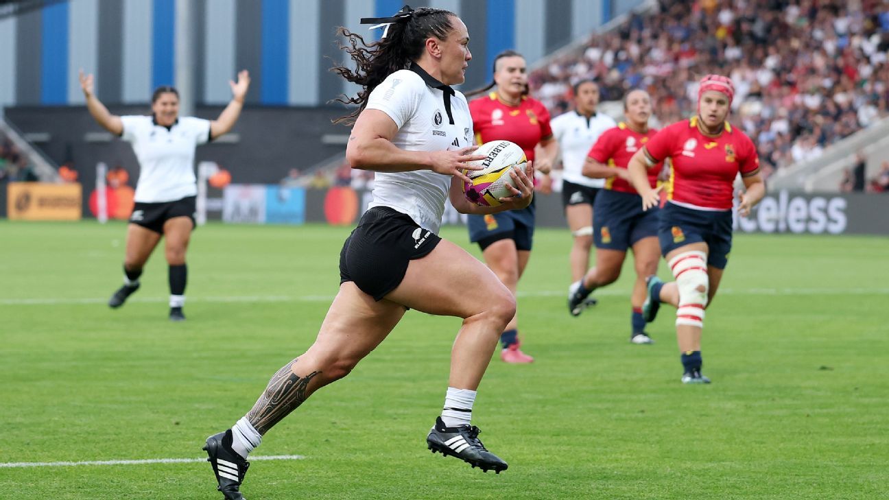 Black Ferns arrasan a España en Mundial de Rugby Femenino: 54-8