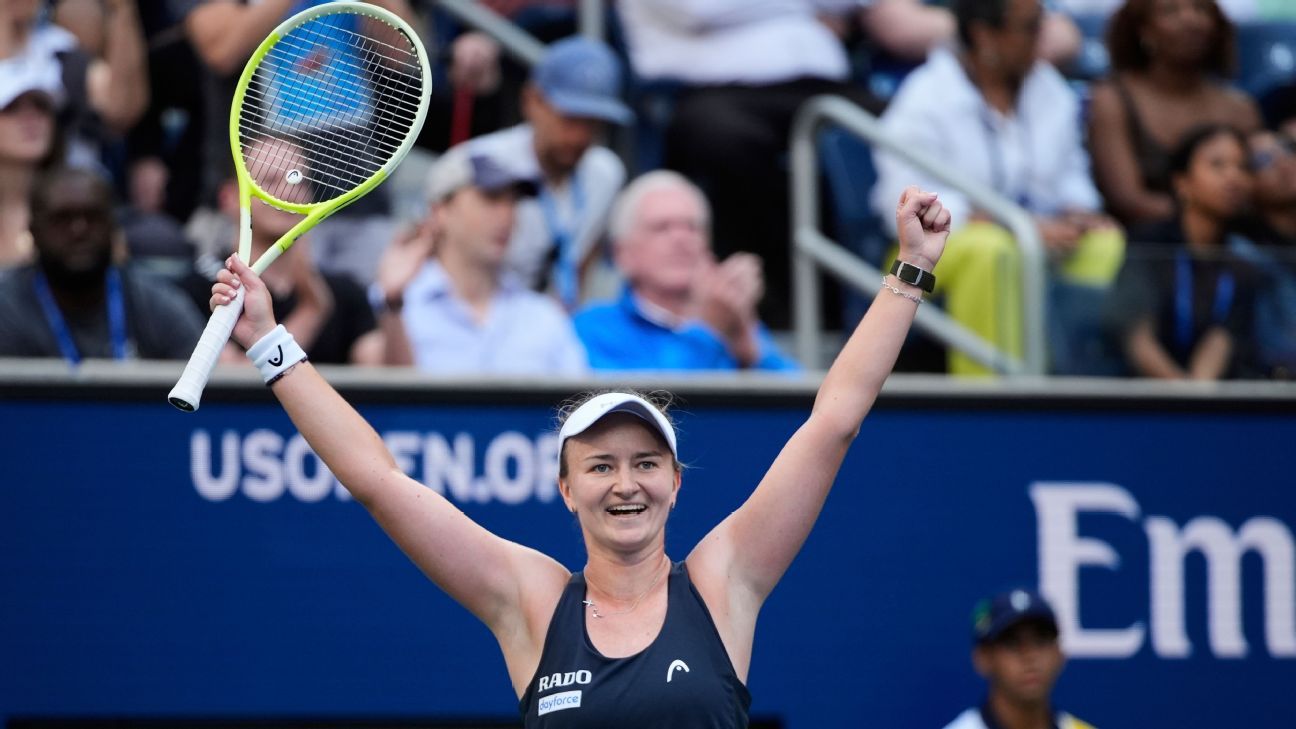 Krejcikova saves 8 match points, ousts Townsend