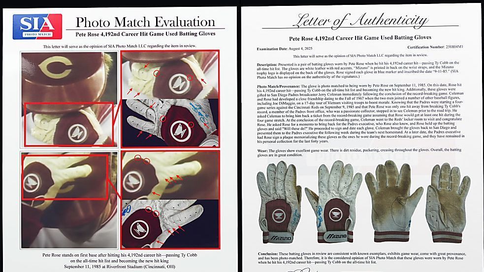Guantes de Pete Rose