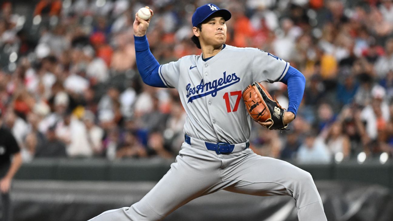 Ohtani shines as surprise fill-in, but Dodgers fall