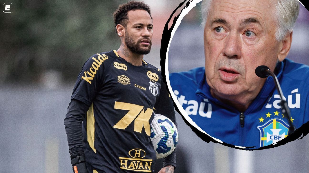 Ancelotti revela papo com Neymar, diz onde pretende utilizar craque na seleção e afirma: 'Tem que estar em uma condição física boa'