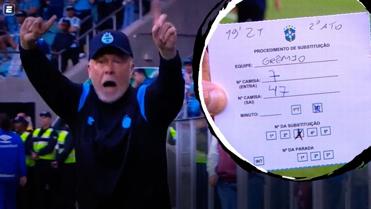 Substituição equivocada no jogo do Grêmio gera revolta de Mano Menezes.