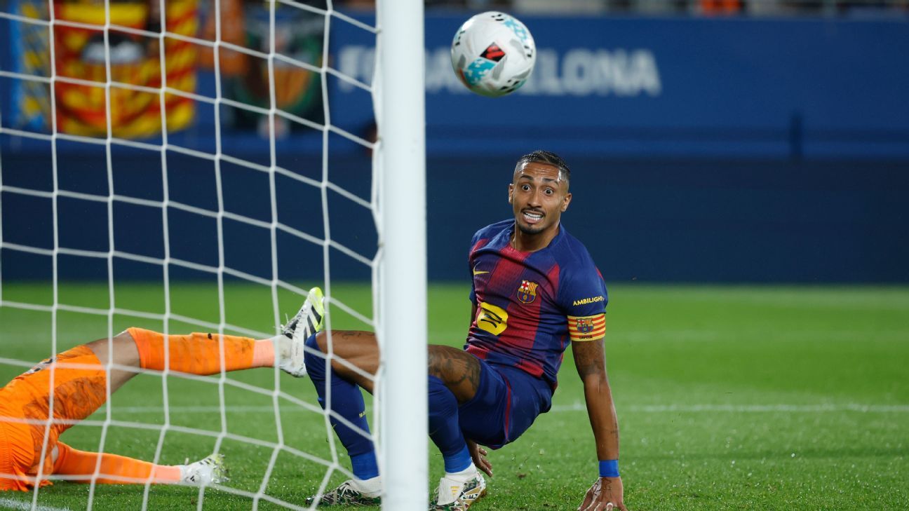 Raphinha scored a brace in Barcelona's 6-0 rout over Valencia.