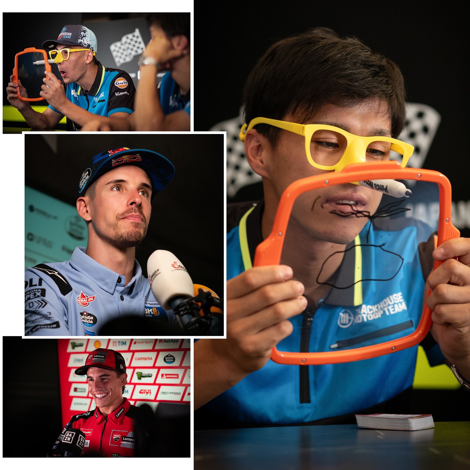 Ai Ogura y Raúl Fernández durante el día de prensa de MotoGP.