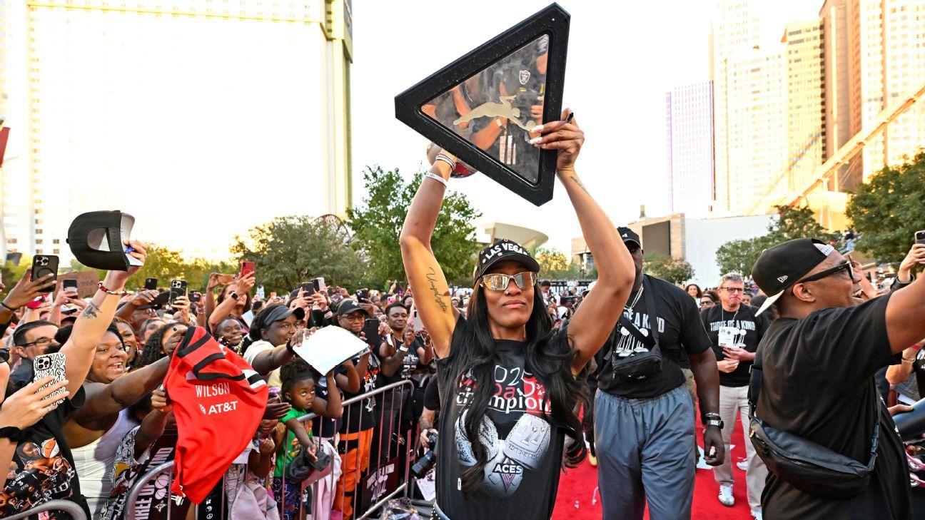 Aces celebrate WNBA title with parade on Strip