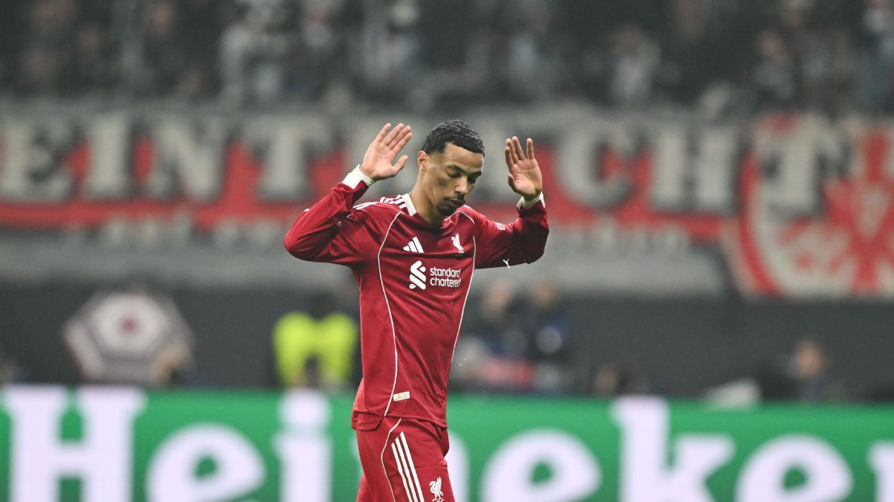 Com 'lei do ex' milionária, Liverpool goleia o Eintracht Frankfurt na Champions League e alivia crise