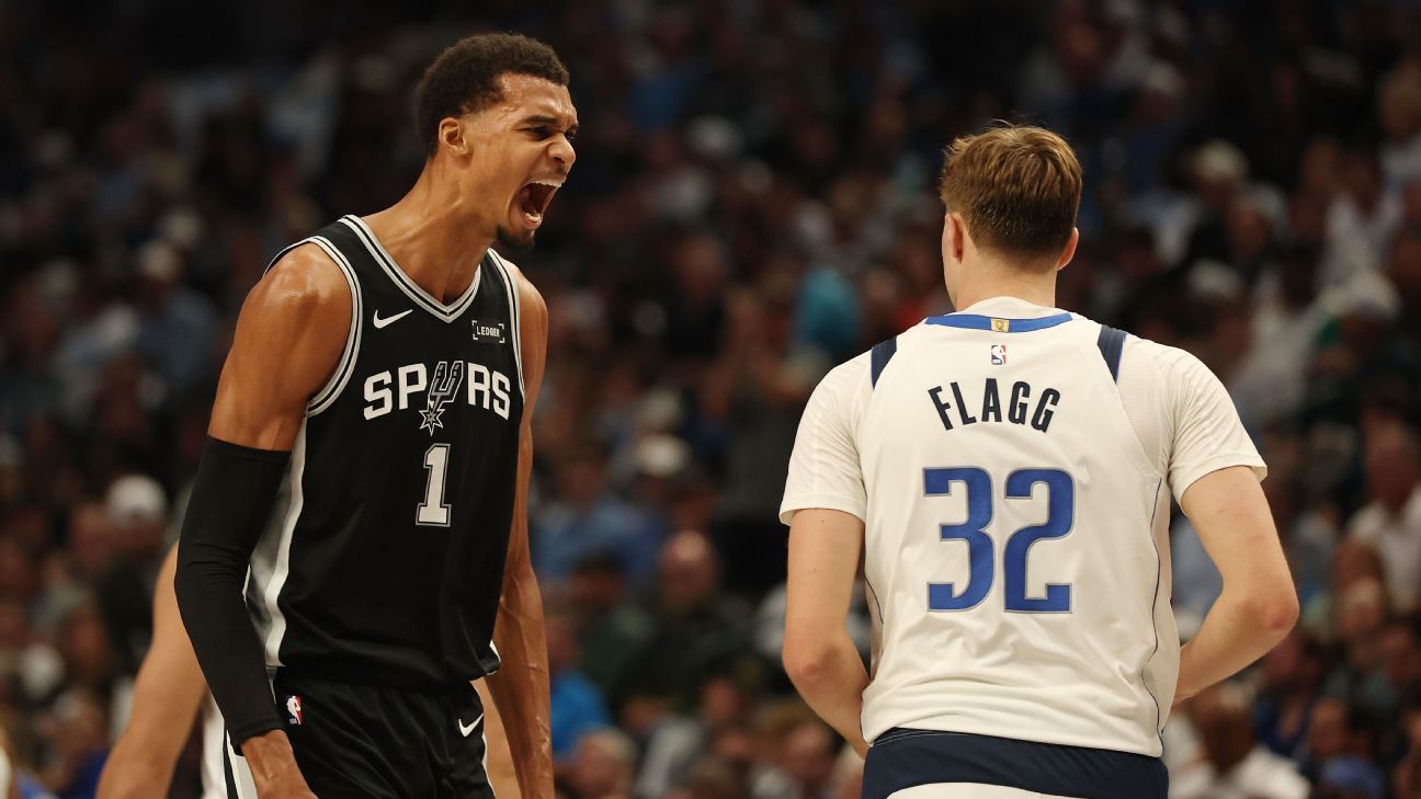 Wembanyama tem atuação de cinema, e Spurs atropelam os Mavs em Dallas