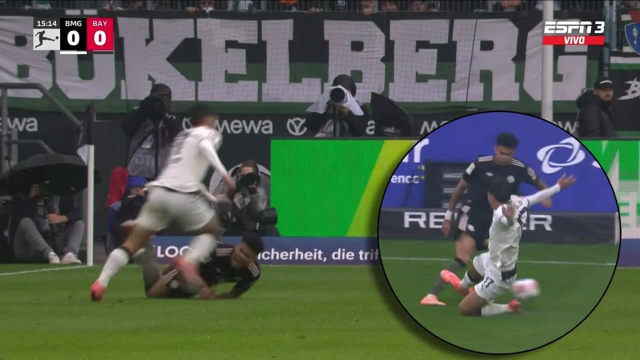 動画: メンヒェングラートバッハ対バイエルン戦でルイス・ディアスが蹴られ退場処分