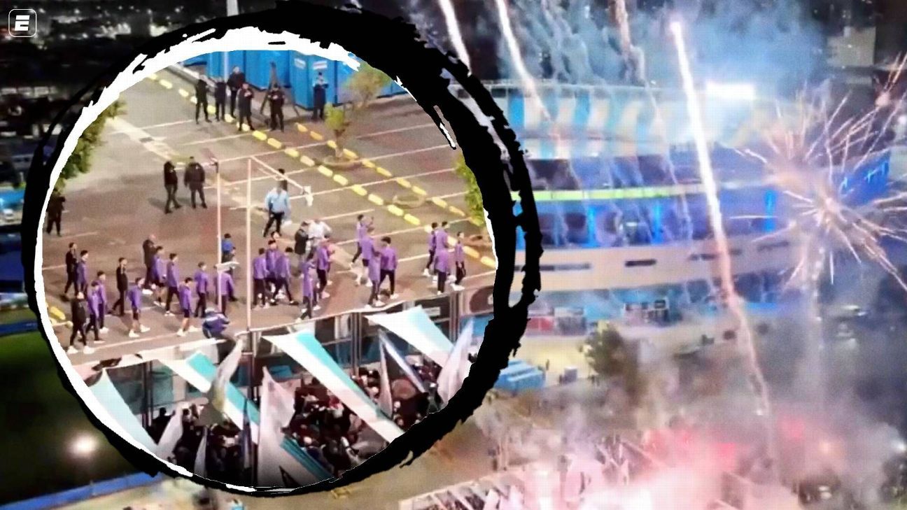 Torcida do Racing faz 'bandeiraço' de arrepiar antes de encarar Flamengo e promete festa maior que a do River na Libertadores