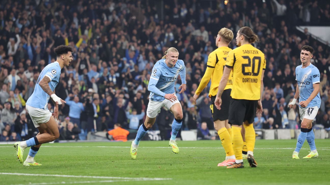 City domina e goleia o Dortmund com show de Foden, lei do ex em ação e Haaland artilheiro da Champions